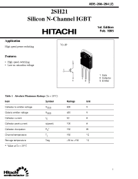 Datasheet 2SH21 manufacturer Hitachi