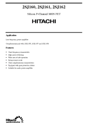 Datasheet 2SJ161 manufacturer Hitachi