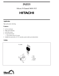 Datasheet 2SJ221 manufacturer Hitachi