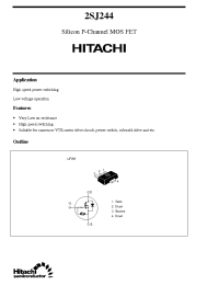 Datasheet 2SJ244 manufacturer Hitachi