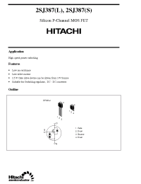 Datasheet 2SJ387L manufacturer Hitachi