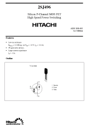 Datasheet 2SJ496 manufacturer Hitachi