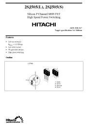 Datasheet 2SJ505L manufacturer Hitachi