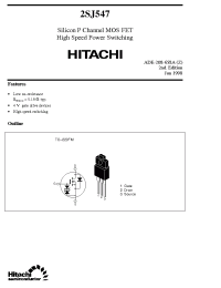 Datasheet 2SJ547 manufacturer Hitachi