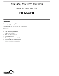 Datasheet 2SK1058 manufacturer Hitachi