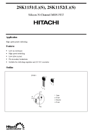 Datasheet 2SK1151L manufacturer Hitachi