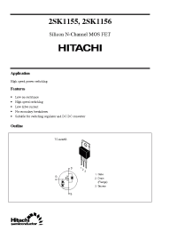 Datasheet 2SK1156 manufacturer Hitachi