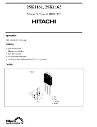 Datasheet 2SK1161 manufacturer Hitachi