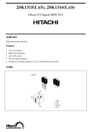 Datasheet 2SK1315 manufacturer Hitachi