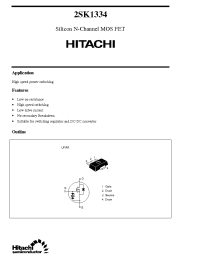 Datasheet 2SK1334 manufacturer Hitachi