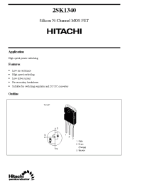 Datasheet 2SK1340 manufacturer Hitachi