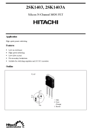 Datasheet 2SK1403 manufacturer Hitachi