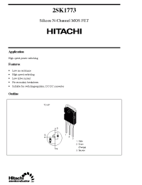Datasheet 2SK1773 manufacturer Hitachi