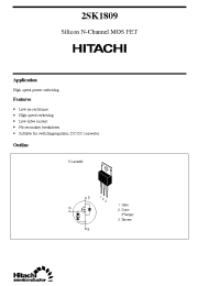 Datasheet 2SK1809 manufacturer Hitachi