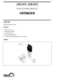 Datasheet 2SK1831 manufacturer Hitachi