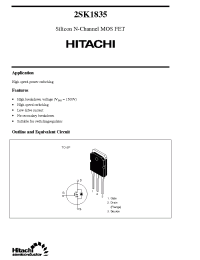 Datasheet 2SK1835 manufacturer Hitachi
