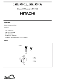 Datasheet 2SK1838L manufacturer Hitachi
