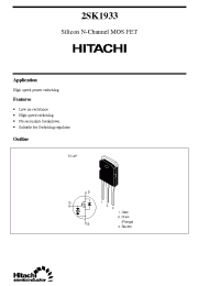 Datasheet 2SK1933 manufacturer Hitachi