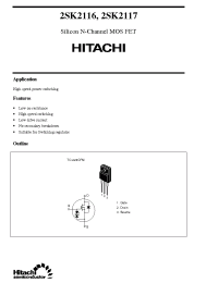 Datasheet 2SK2117 manufacturer Hitachi