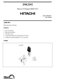 Datasheet 2SK2202 manufacturer Hitachi