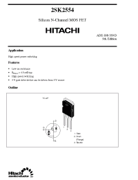 Datasheet 2SK2554 manufacturer Hitachi
