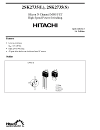 Datasheet 2SK2735 manufacturer Hitachi