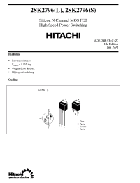 Datasheet 2SK2796S manufacturer Hitachi