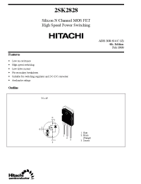 Datasheet 2SK2828 manufacturer Hitachi