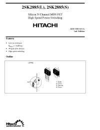 Datasheet 2SK2885 manufacturer Hitachi