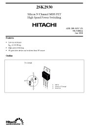 Datasheet 2SK2930 manufacturer Hitachi