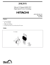 Datasheet 2SK2931 manufacturer Hitachi