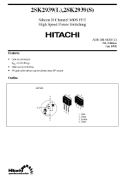 Datasheet 2SK2939L manufacturer Hitachi