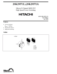 Datasheet 2SK2957 manufacturer Hitachi