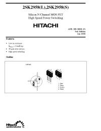 Datasheet 2SK2958L manufacturer Hitachi