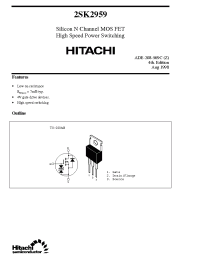 Datasheet 2SK2959 manufacturer Hitachi