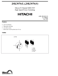 Datasheet 2SK3076 manufacturer Hitachi