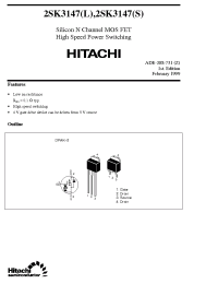 Datasheet 2SK3147 manufacturer Hitachi