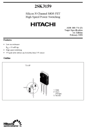 Datasheet 2SK3159 manufacturer Hitachi