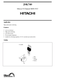 Datasheet 2SK740 manufacturer Hitachi