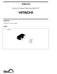Datasheet 3SK194 manufacturer Hitachi