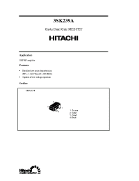 Datasheet 3SK239A manufacturer Hitachi