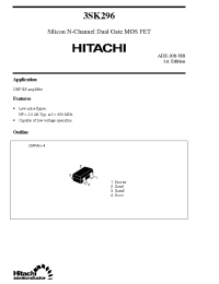 Datasheet 3SK296 manufacturer Hitachi