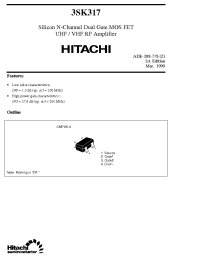 Datasheet 3SK317 manufacturer Hitachi