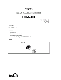 Datasheet 3SK322 manufacturer Hitachi