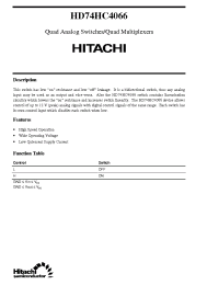Datasheet 4066 manufacturer Hitachi
