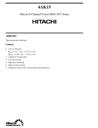 Datasheet 4AK15 manufacturer Hitachi