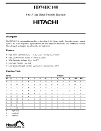 Datasheet 74HC148 manufacturer Hitachi