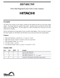 Datasheet 74HC595 manufacturer Hitachi