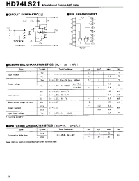 Datasheet 74LS21 manufacturer Hitachi