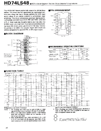 Datasheet 74LS48 manufacturer Hitachi